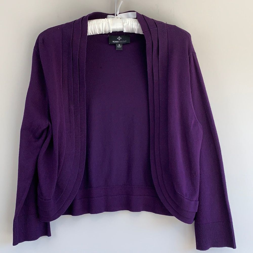 Ronni Nicole Purple Women's Cardigan